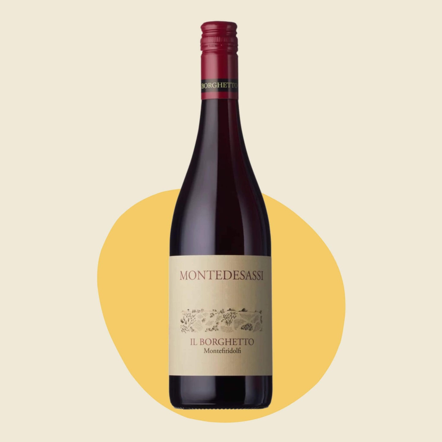 Original bottle of Il Borghetto 'Montedesassi' Toscana IGT 2020