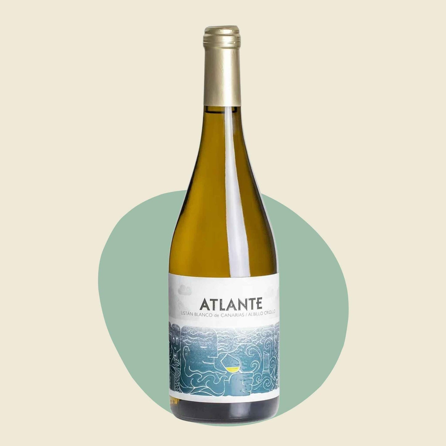 Original bottle of Vinos Atlante Listan Blanco 2021