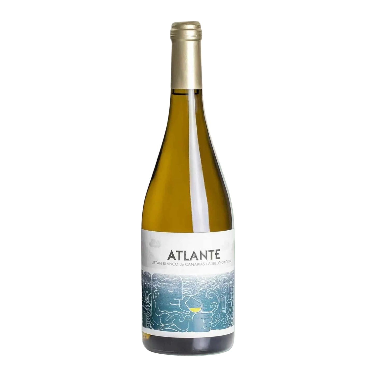 Original bottle of Vinos Atlante Listan Blanco 2021