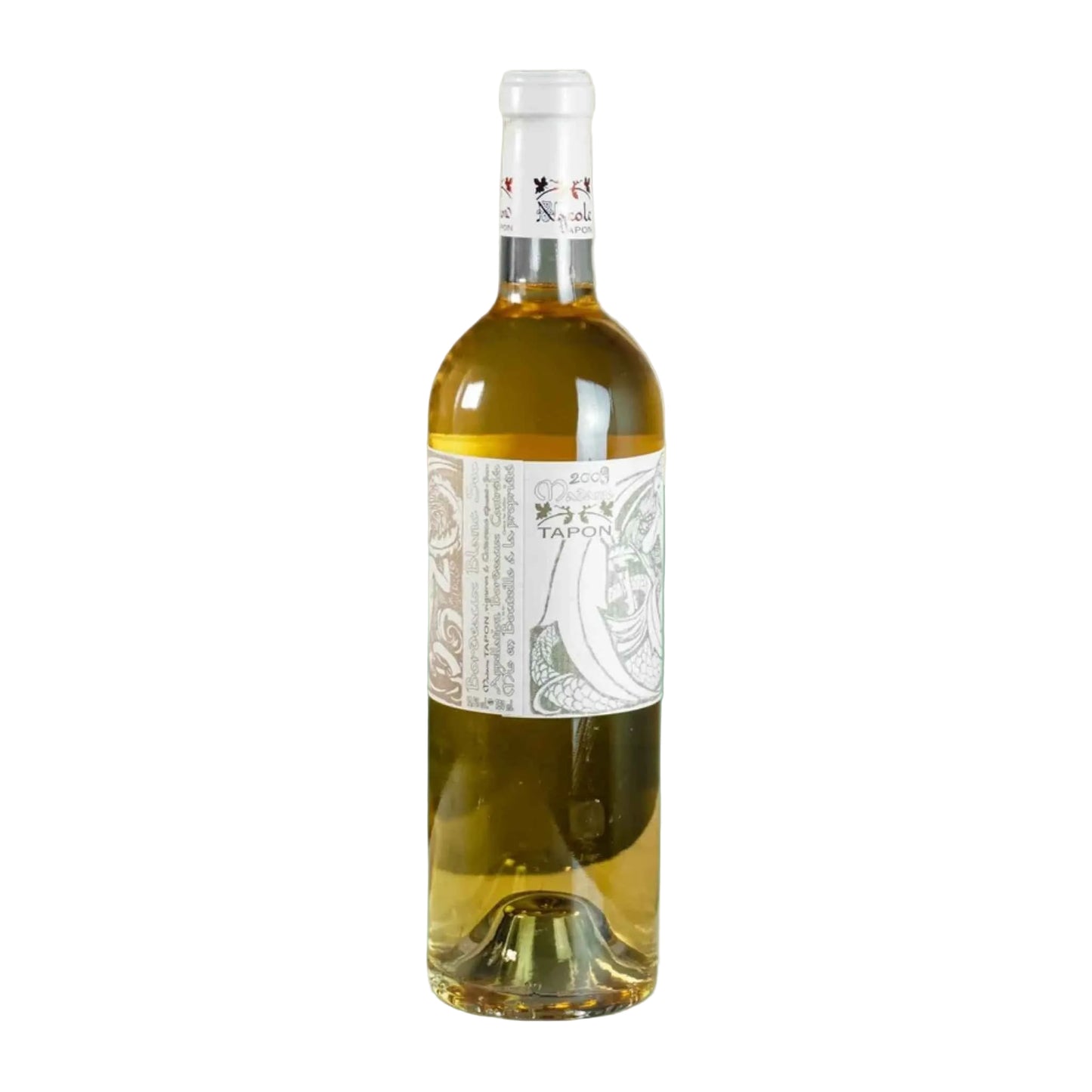 Original bottle of Nicole Tapon 'Blanc de Sirene' Bordeaux 2009