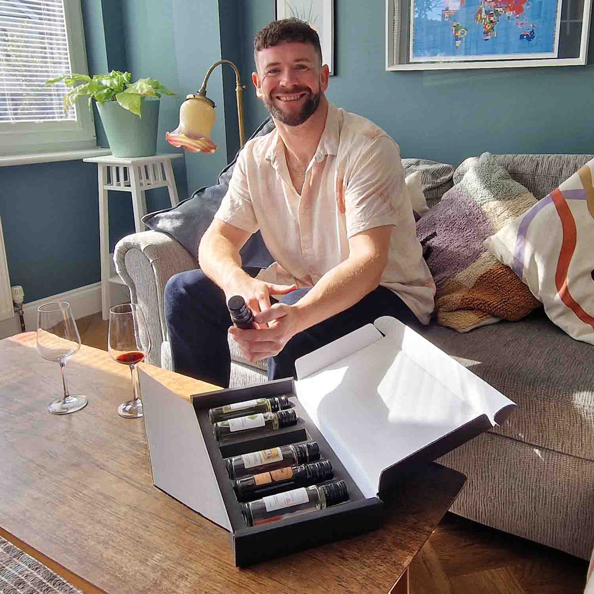 Preparing Tiny Wine tasting kits