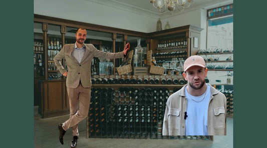 Salvatore Castano in conversation with Tiny Wine founder Harry Crowther, uncorking wine insights and virtuoso tasting perspectives