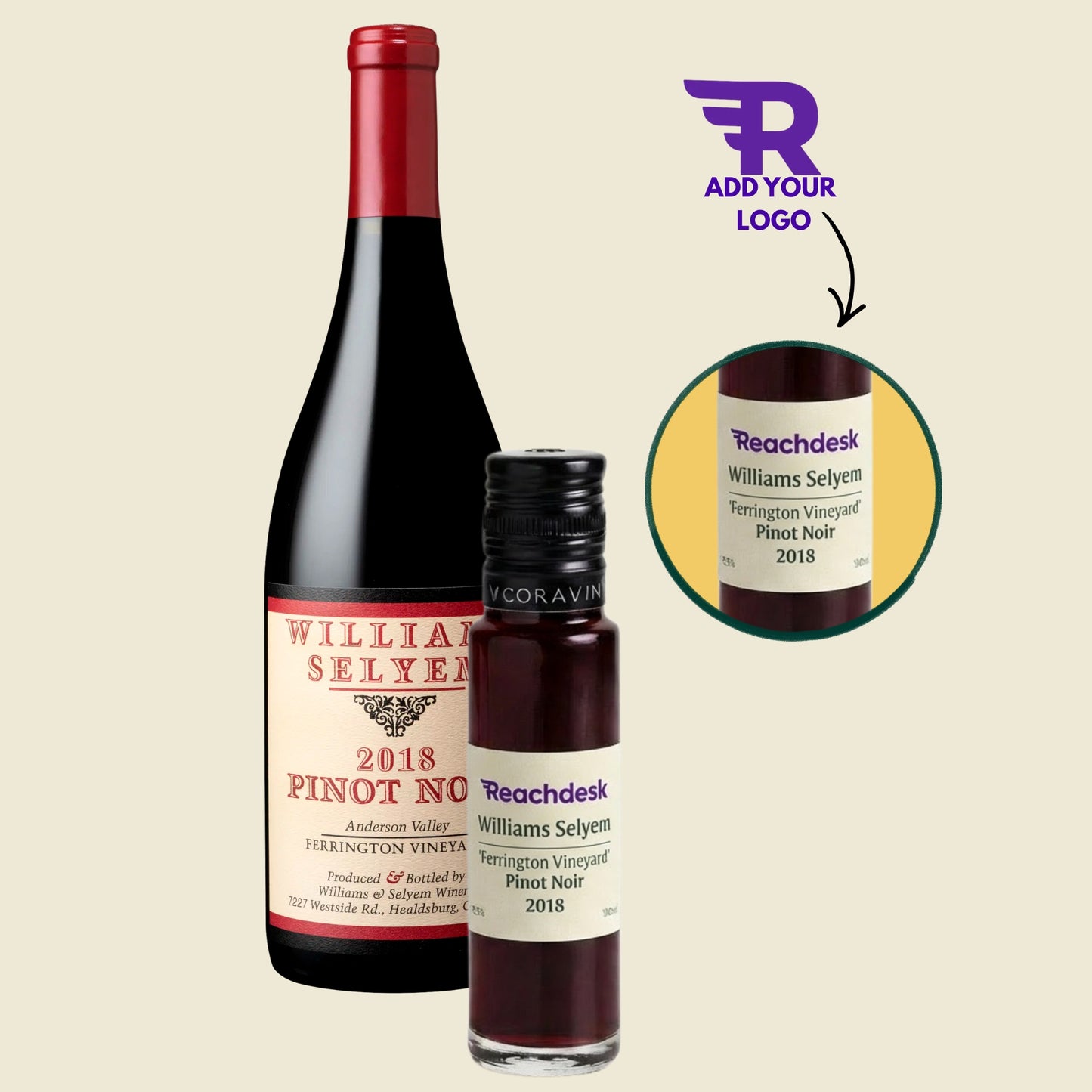 Williams Selyem 'Ferrington Vineyard' Pinot Noir 2018 (100ml) - add your logo
