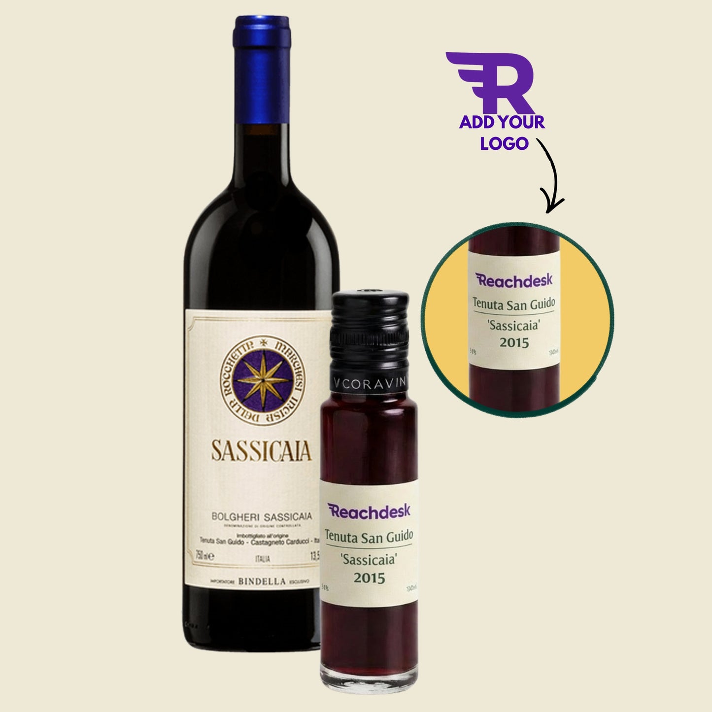 Tenuta San Guido 'Sassicaia' 2015 (100ml) - add your logo