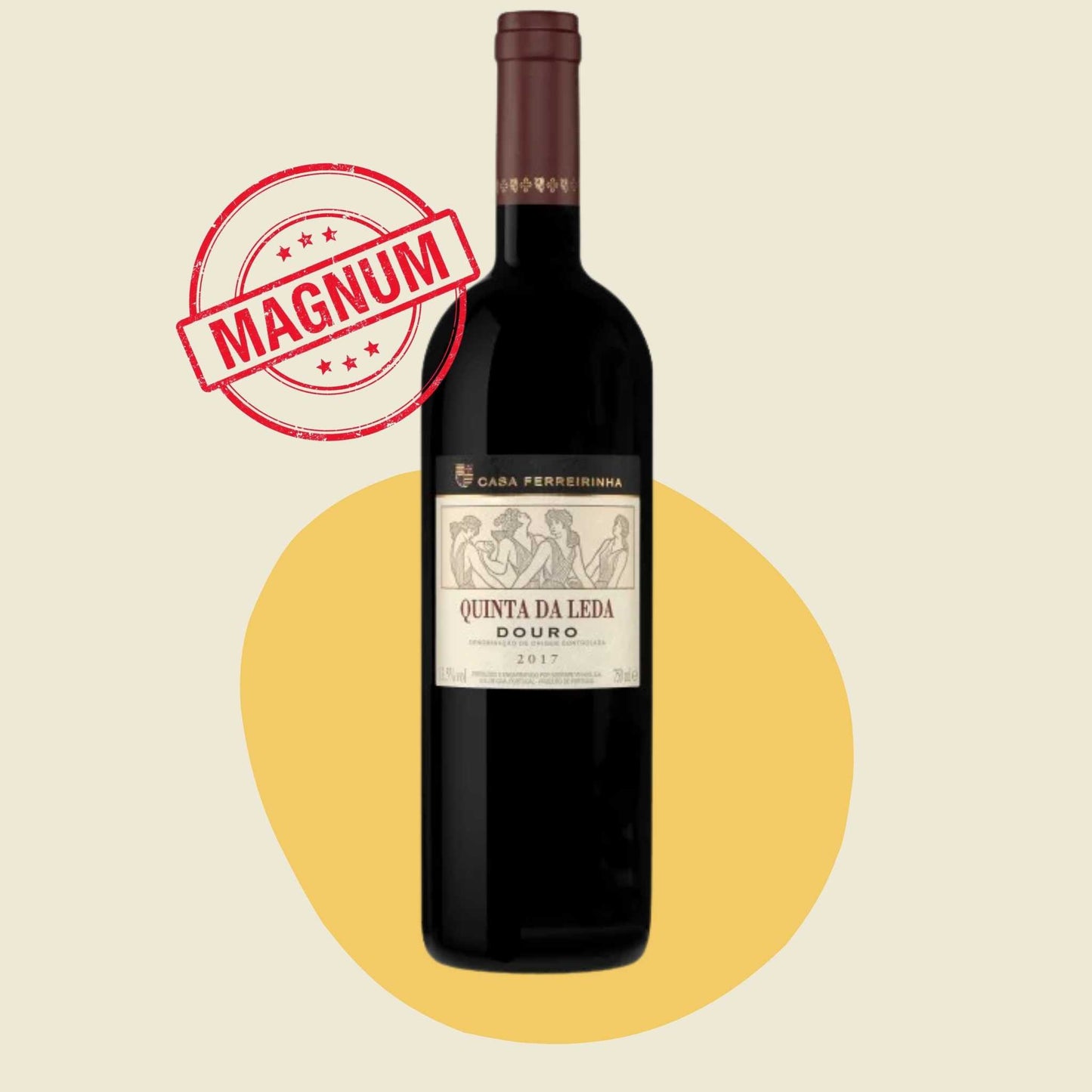 Original bottle of Casa Ferreirinha 'Quinta da Leda' Touriga Blend 2017 (from magnum)