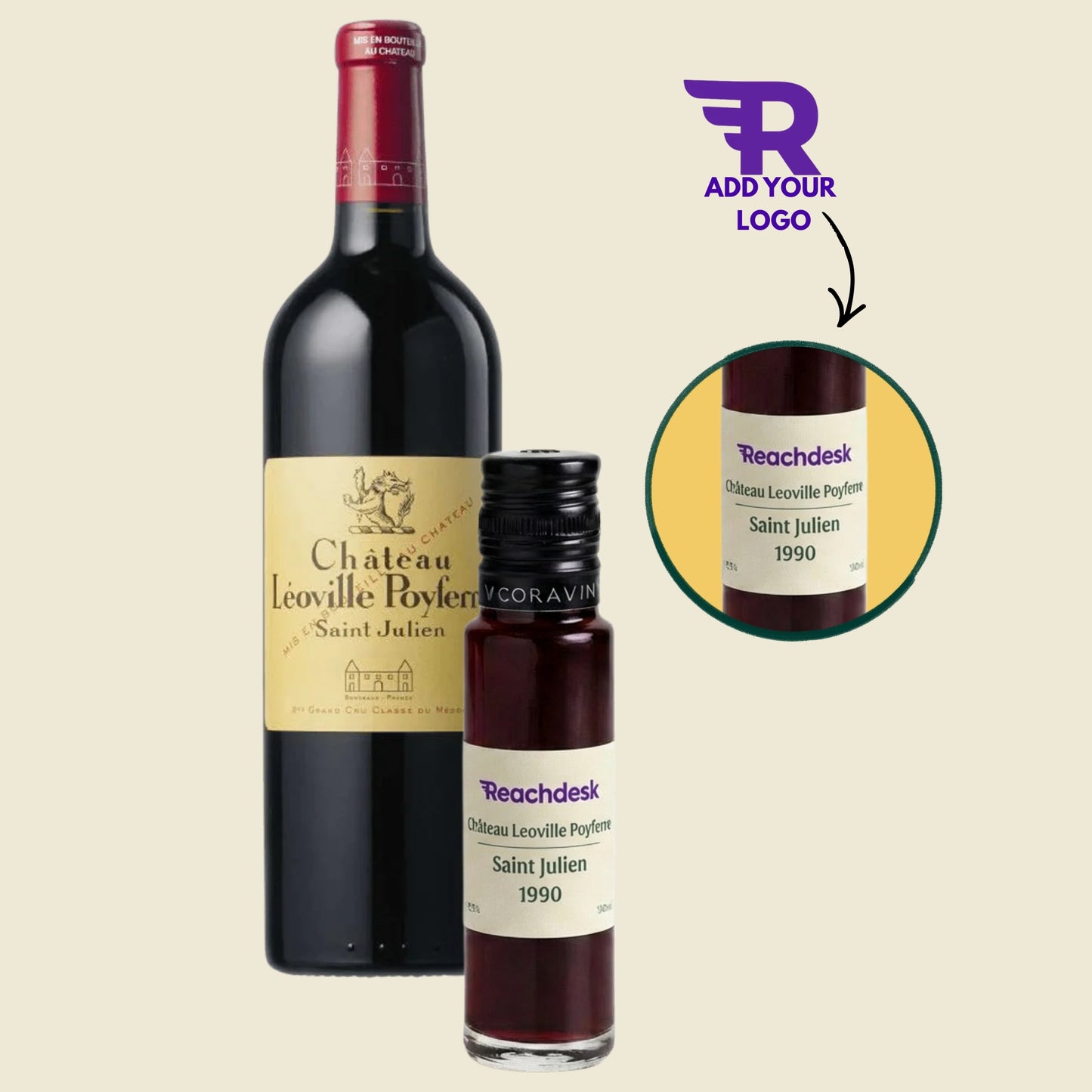 Château Leoville Poyferre 1990 (100ml) - add your logo