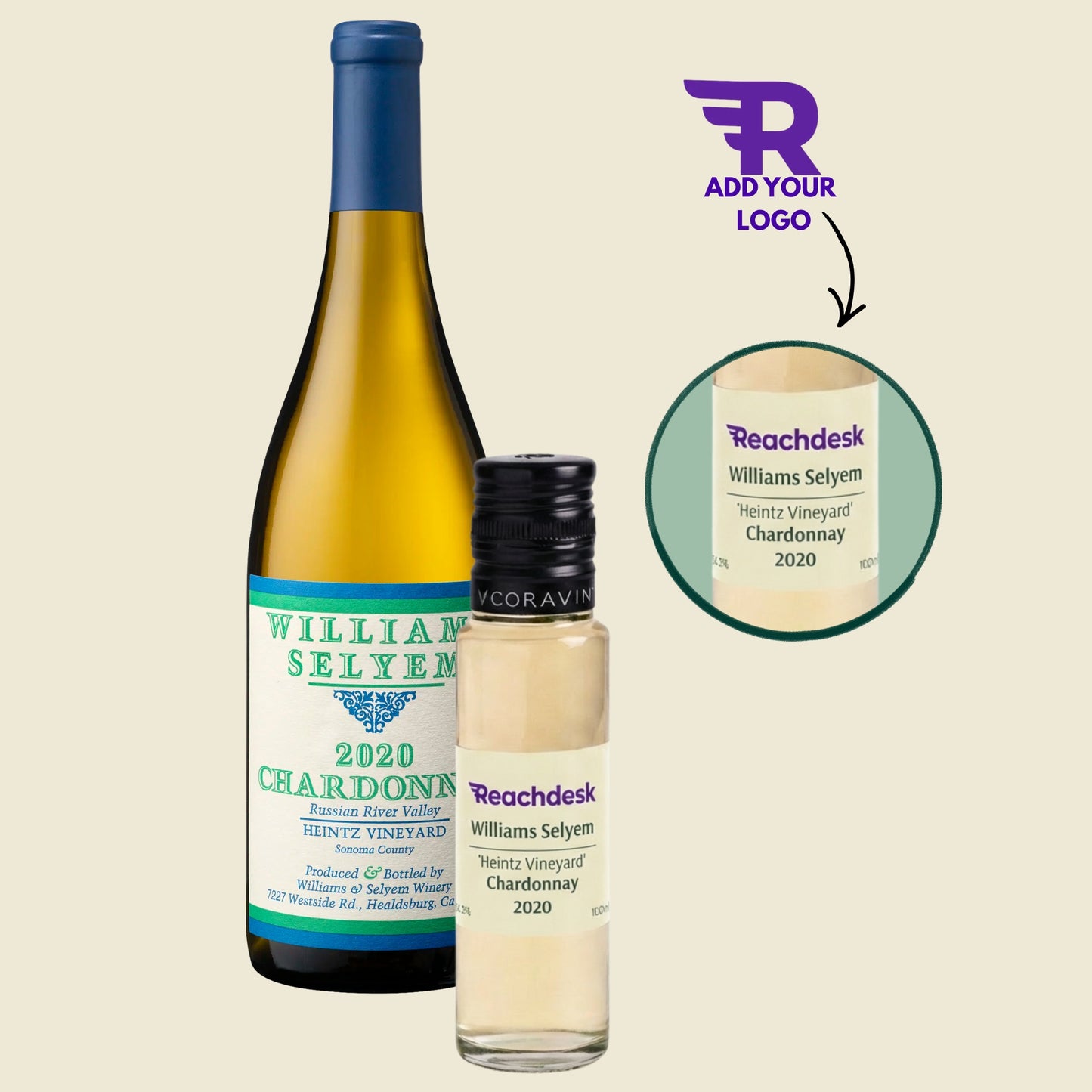 Williams Selyem 'Heintz Vineyard' Chardonnay 2020 (100ml) - add your logo