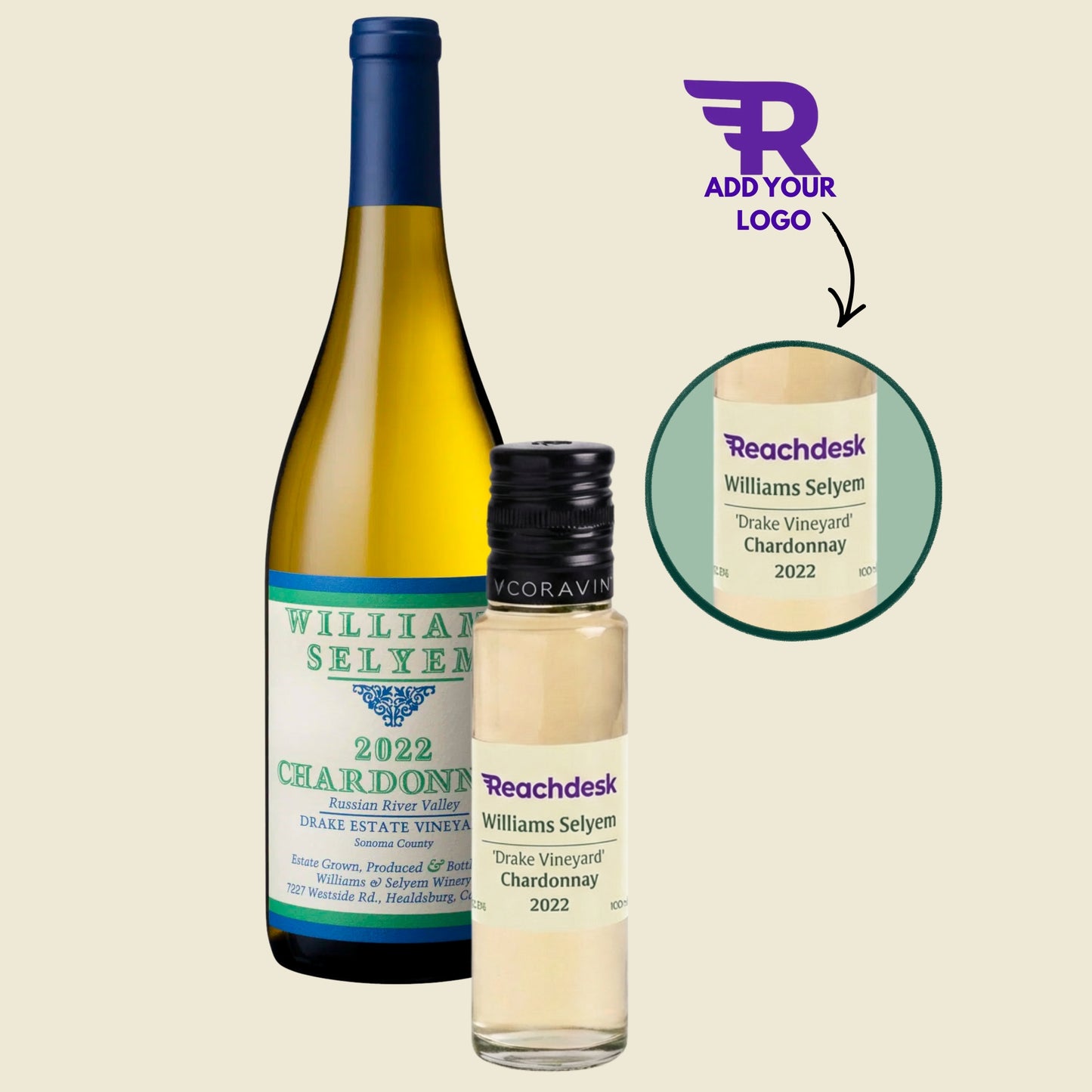 Williams Selyem 'Drake Vineyard' Chardonnay 2022 (100ml) - add your logo