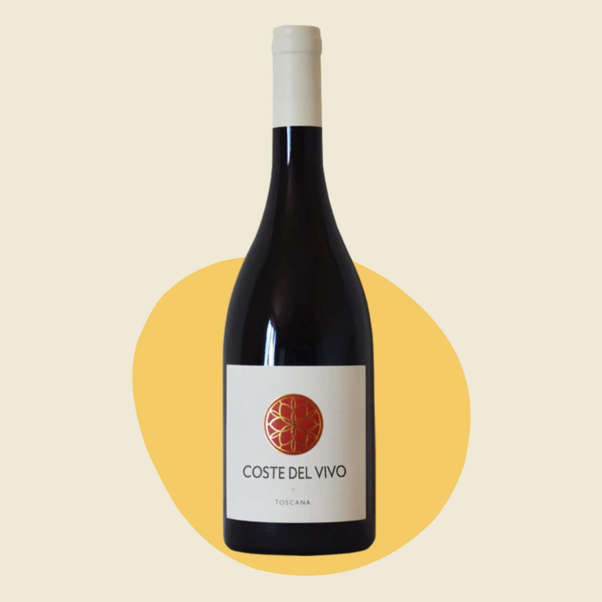 Original bottle of Coste del Vivo Toscana IGT 2017