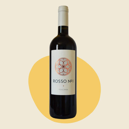 Original bottle of Coste del Vivo 'Rosso No.1' Toscana IGT MV