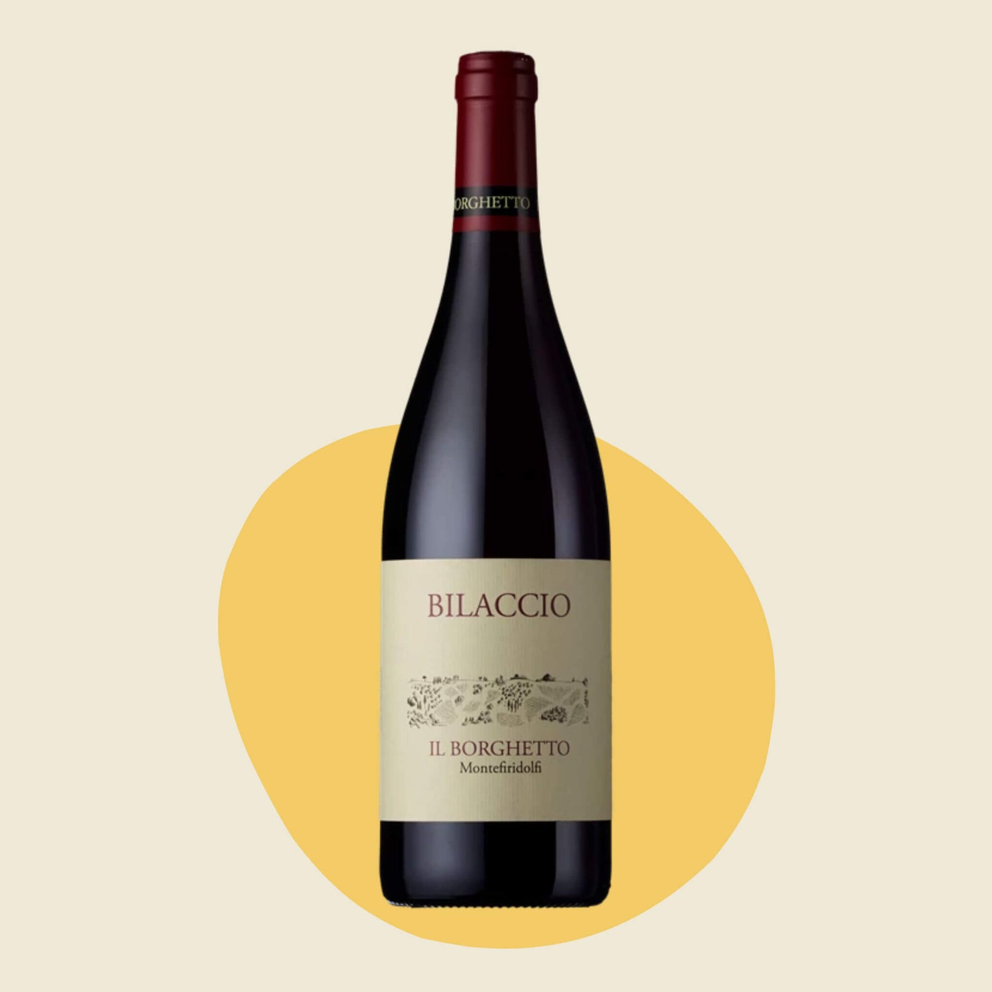 Original bottle of Il Borghetto 'Bilaccio' Toscana IGT 2019