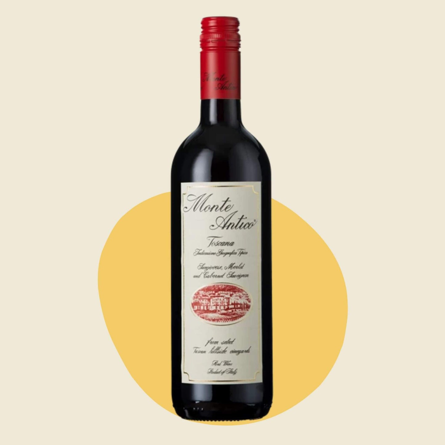 Original bottle of Monte Antico Toscana IGT 2020
