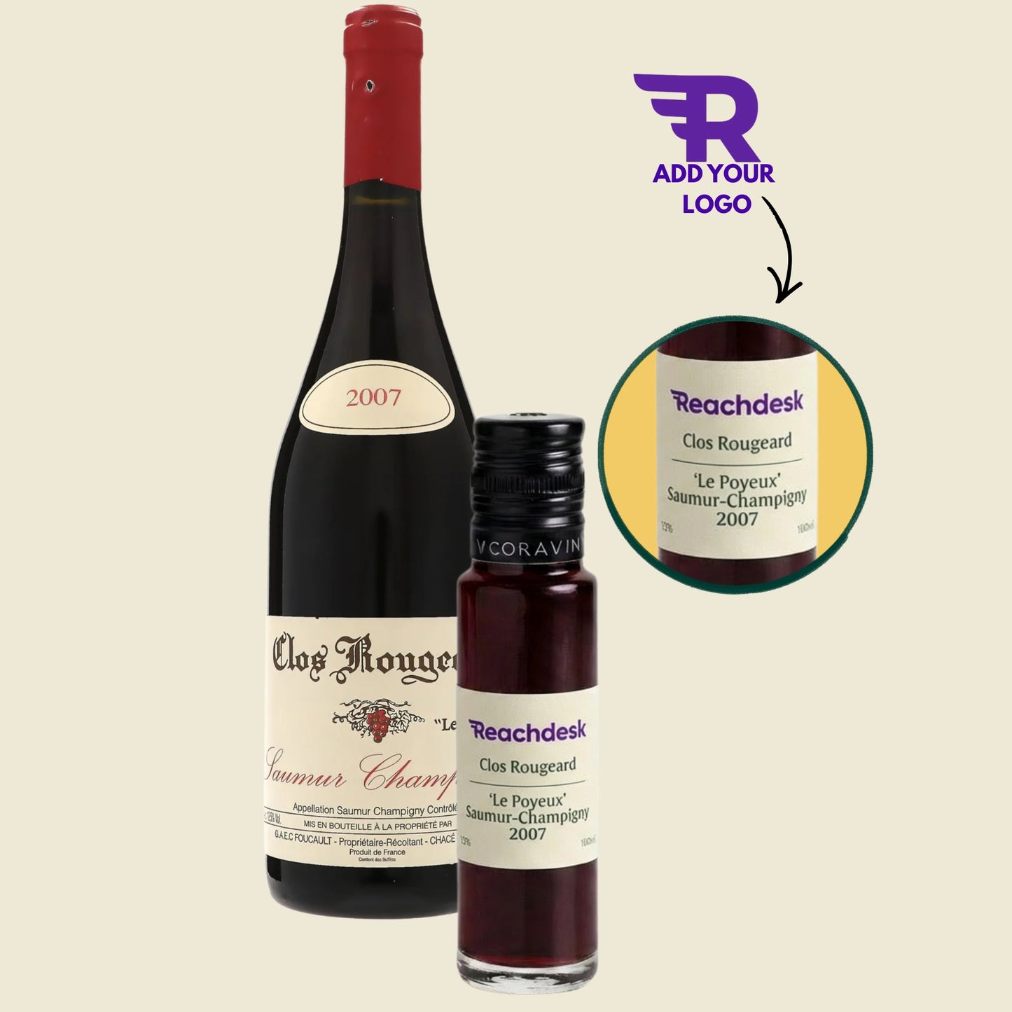 Clos Rougeard 'Le Poyeux' Saumur-Champigny 2007 (100ml) - add your logo