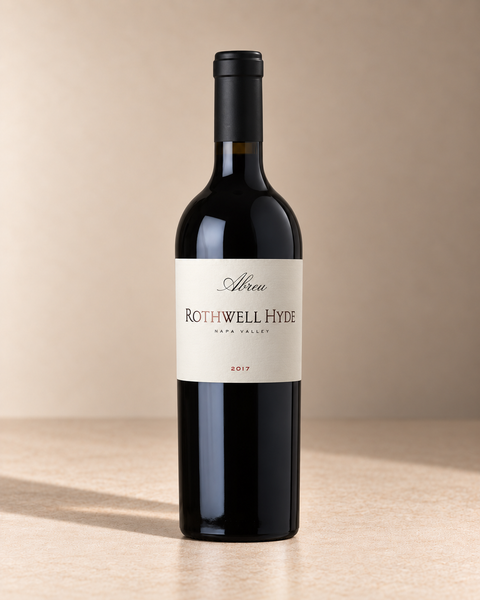 'Rothwell Hyde Estate Red' Cabernet Blend 2017 single wine bottle on a warm beige studio background