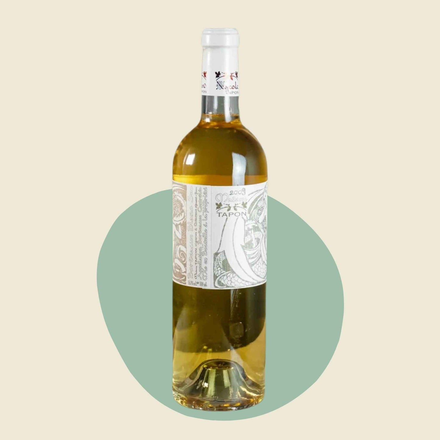 Original bottle of Nicole Tapon 'Blanc de Sirene' Bordeaux 2009