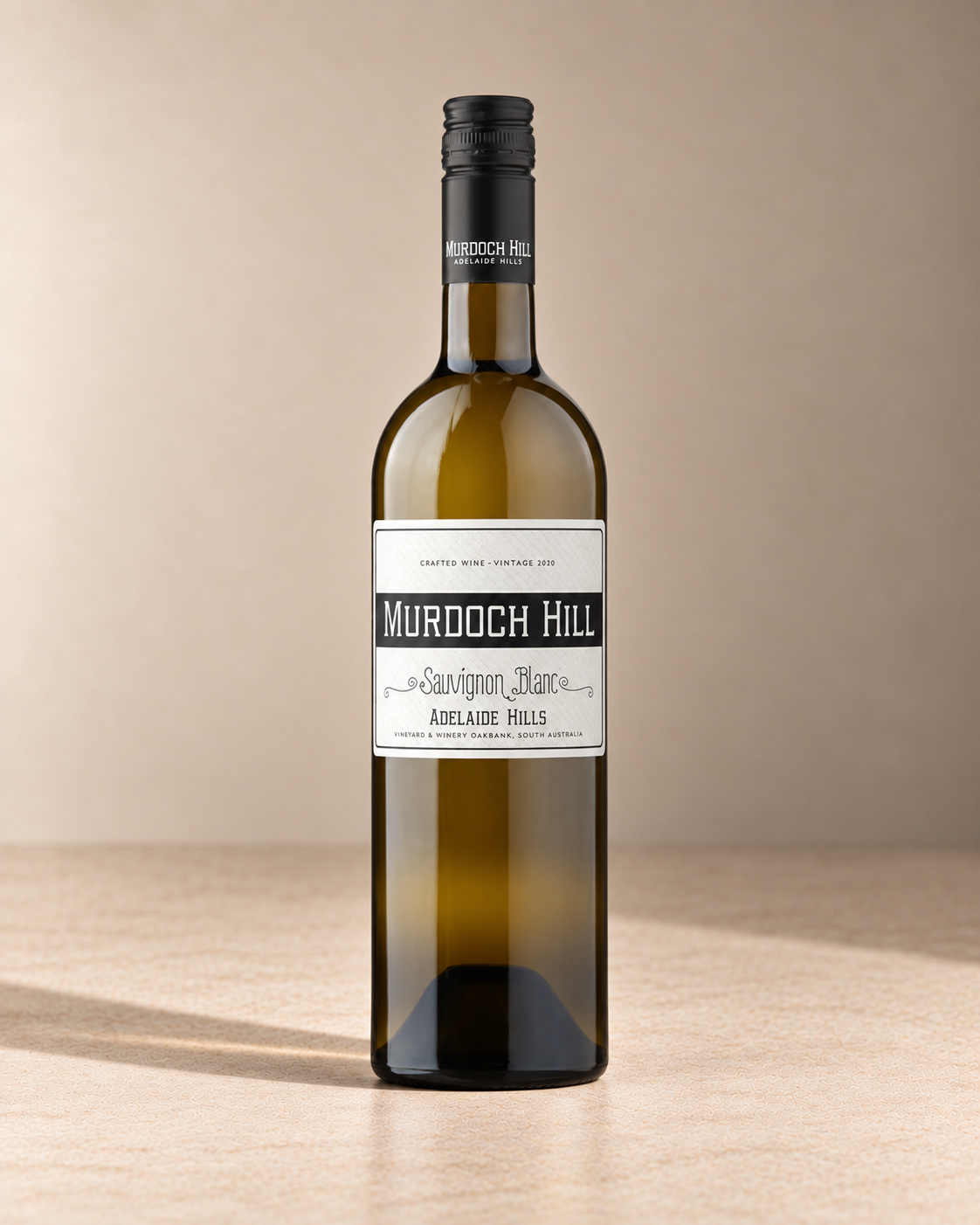 Sauvignon Blanc 2024 single wine bottle on a warm beige studio background